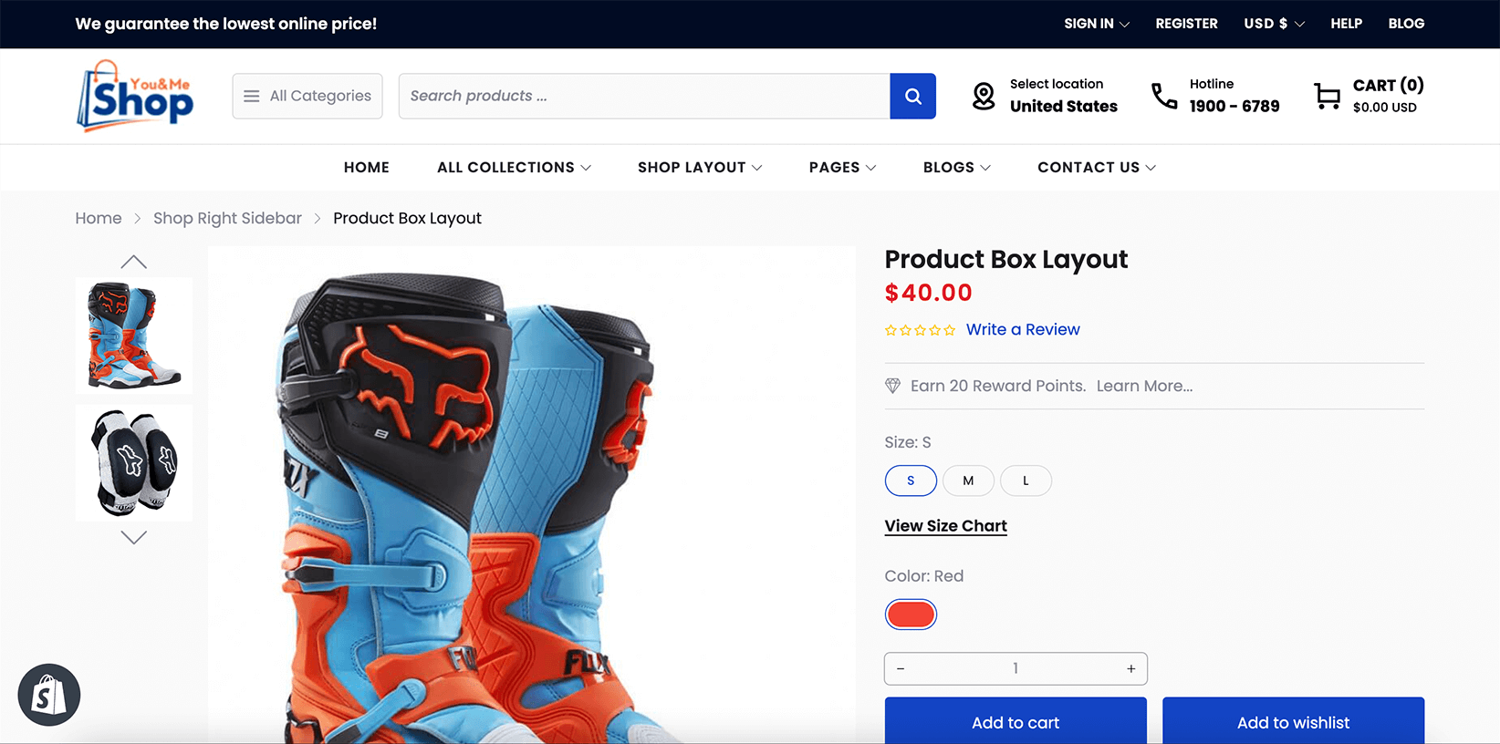 Product Box Layout
