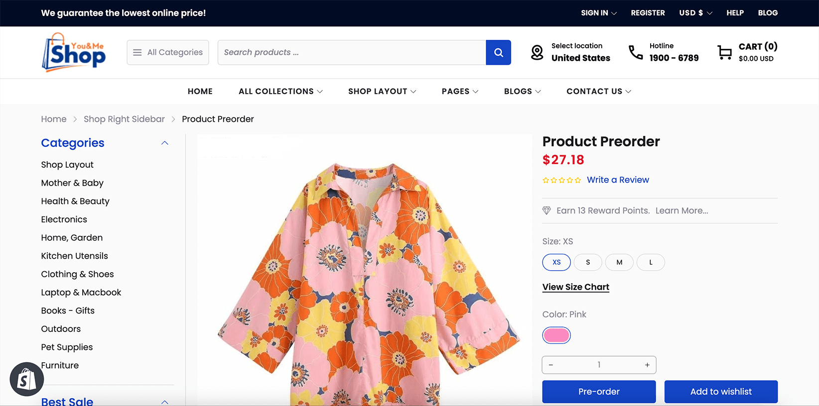Product Preorder